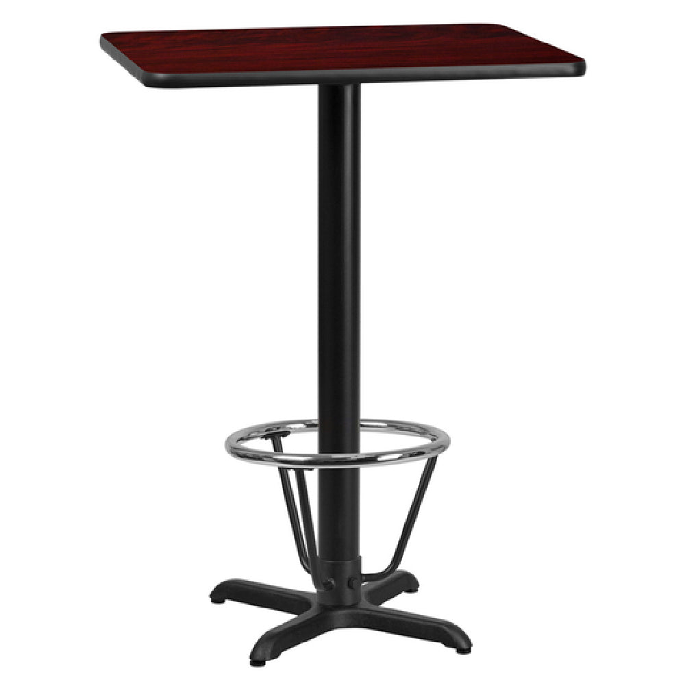 Flash Furniture XU-MAHTB-2430-T2222B-3CFR-GG Table 30"W X 24"D X 43-1/8"H Bar Height