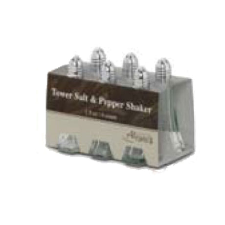 Alegacy Foodservice Products AL6158S Cash & Carry Salt & Pepper Shaker 1-1/2 Oz. Tower Glass Jar