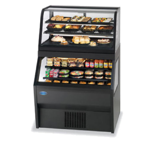 Federal Industries CRR3628/RSS3SC Specialty Display Hybrid Merchandiser Refrigerated Self-Serve Bottom With Refrigerated Service Top