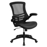 Flash Furniture BL-X-5M-LEA-GG Swivel Task Chair 37-1/2" To 41-1/4" Adjustable Height