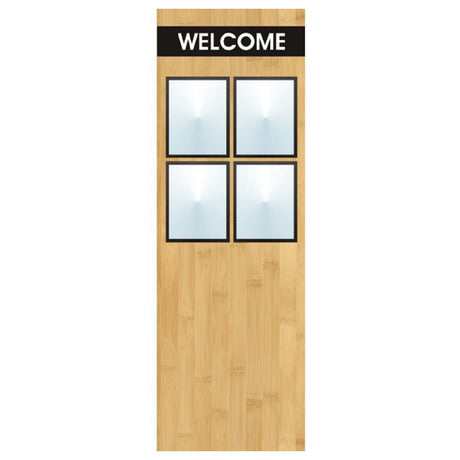 Hubert 35363 - Menu Board, 4-pocket, Floor Stand