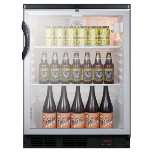 Summit SCR600BGLBIDTPUB Refrigerated Craft Beer & Wine Merchandiser Reach-in One-section