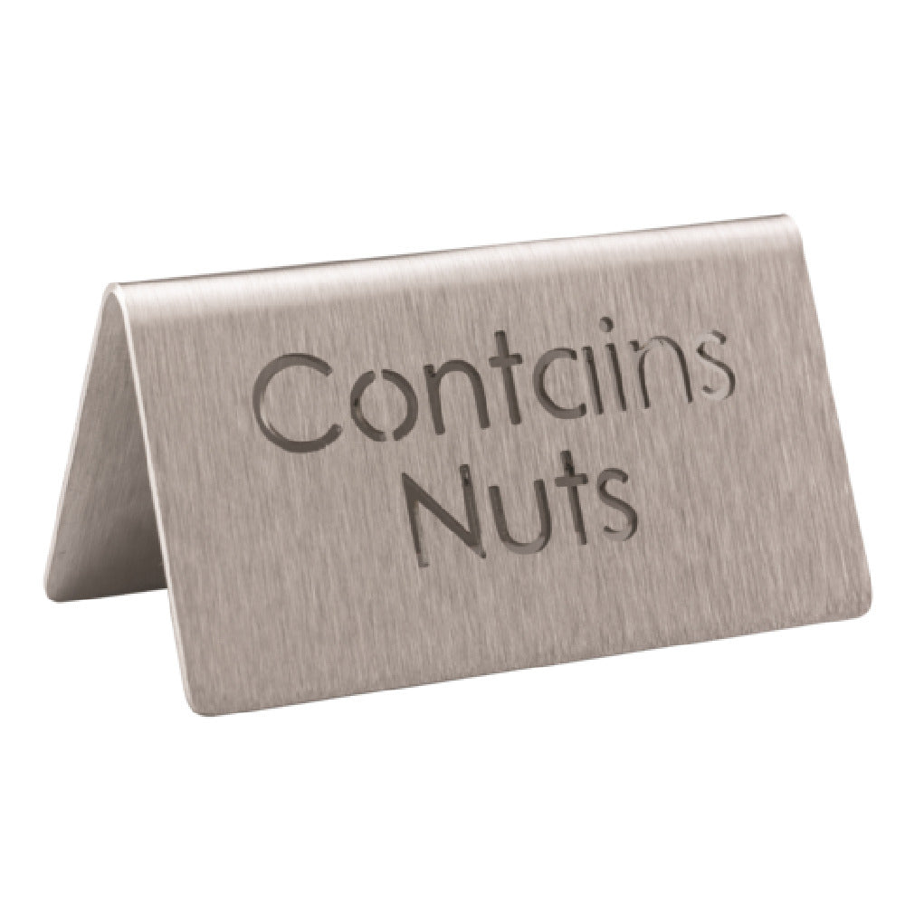 Service Ideas 1C-BF-NUTS-MOD Service Ideas Laser Cut ID Tent Table Tent Nuts Brushed Stainless
