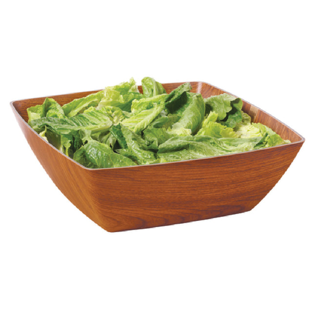 GET Enterprises B-SQ-11-M Arbor™ Faux Wood Bowl 5 Qt. (6 Qt. Rim Full) 11-1/4" X 11-1/4" X 4"H