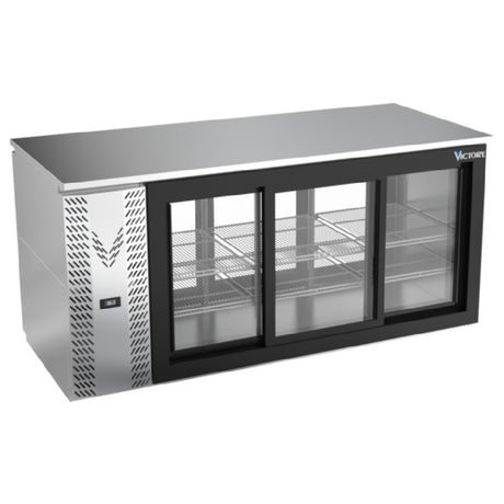 Victory VBB72HC-F-GS-PT-S - Pass-Thru Back Bar Refrigerator, Food Rated, Three-section