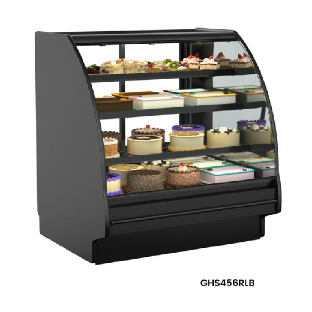 Structural Concepts GHS656RLB (CURVED) - Fusion® Refrigerated Service Case, 75-3/8"W X 42-3/4"D X 55-1/4"H