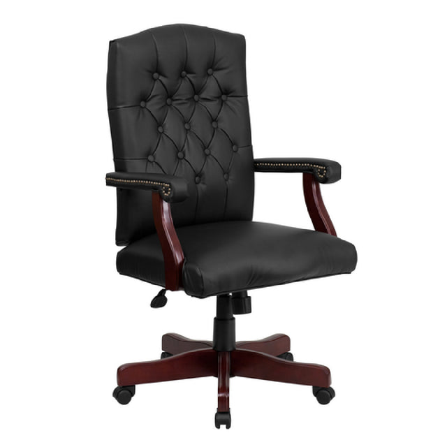 Flash Furniture 801L-LF0005-BK-LEA-GG Martha Washington Executive Swivel Office Chair