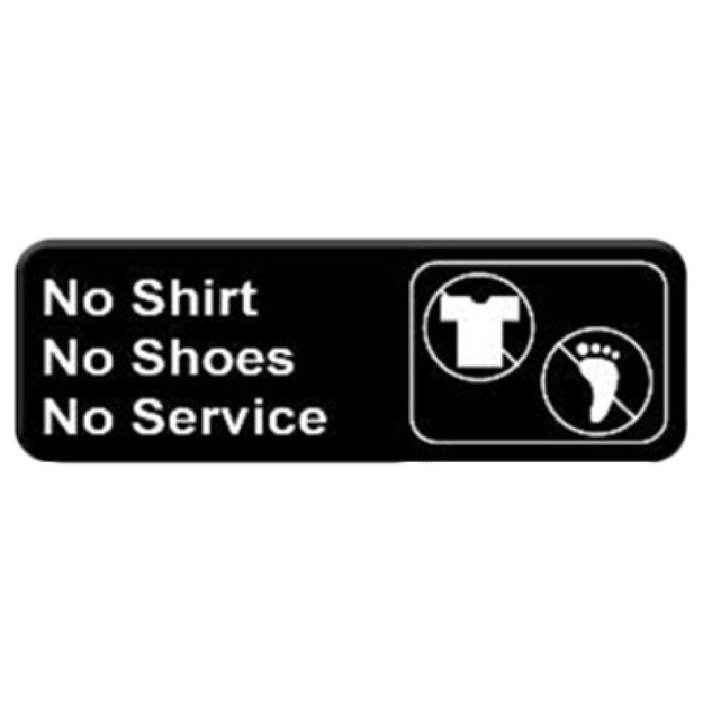 Royal Industries ROY 394547 Sign 3" X 9" "No Shirt