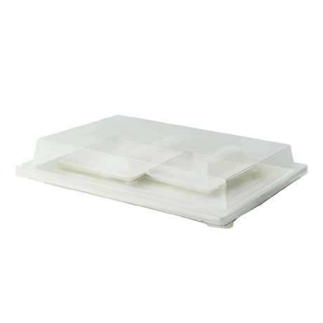 PacknWood APUBCHIC2 - VIP Set, Includes: (2) White Sugarcane Tray - Atlas 1/2 - 10.7 X 7.5 X 0.75in - 100 Pcs (210APUTRP12)