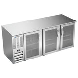 Beverage Air BB78HC-G-S - Refrigerated Back Bar Storage Cabinet, Three-section, 78"W X 30-3/8"D X 34"H