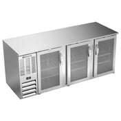 Beverage Air BB78HC-G-S - Refrigerated Back Bar Storage Cabinet, Three-section, 78"W X 30-3/8"D X 34"H
