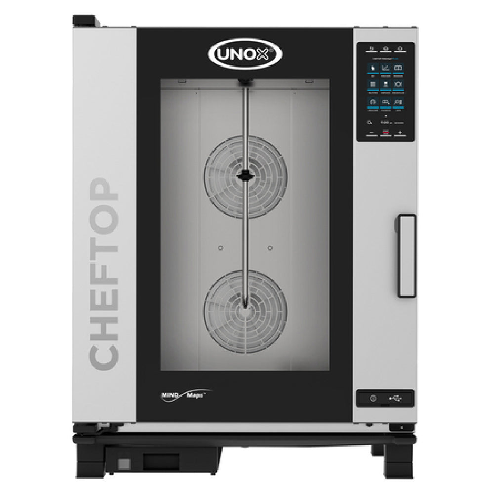 UNOX XAVC-1011-GPRM_NAT ChefTop MIND.Maps™ Plus Combi Oven/Steam Oven Is A Gas Countertop Oven That Combines Heat