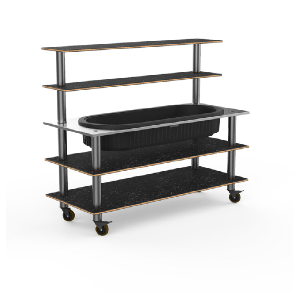 Steelite MGCMLC01MSXW Mogogo Buffet Solutions Modular Back Bar Station 3-tier