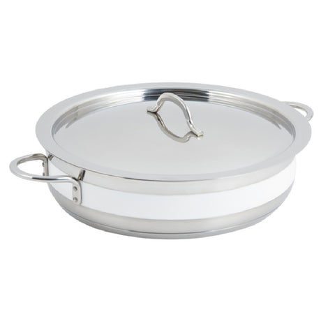 Bon Chef 60032CFWHITE Classic Country French Pot 9 Qt. 14-3/4" Dia. X 3-3/8"H