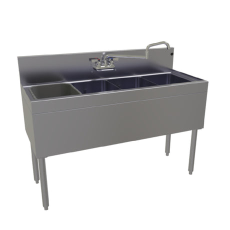 Glastender FSA-48-S Underbar Sink Unit Four Compartment 48"W X 19"D