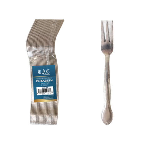 CAC China 2203-07 Elizabeth Oyster Fork 6" 18/0 Stainlesss Steel Frost Finish