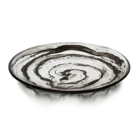 Bon Chef 59011-SMOKE Round Resin Platter 14" X 14" X 1.25" Lead Free