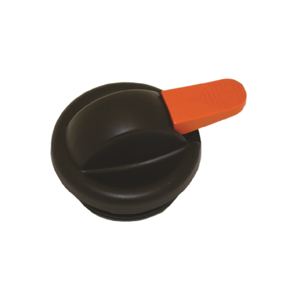 Service Ideas KVPLIDD Service Ideas Stainless Touch Replacement Lid Decaf Black & Orange
