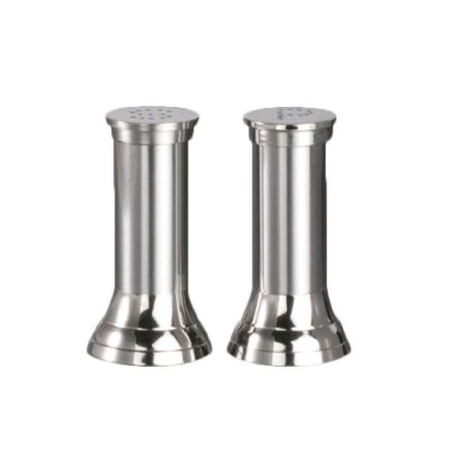 Steelite 7600CV001 Salt & Pepper Set 1-3/4"W X 3-1/4"H 18/10 Stainless Steel