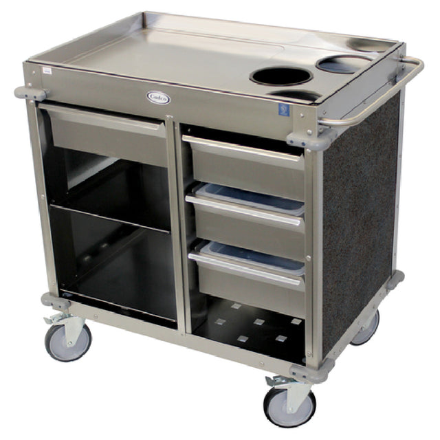 Cadco BC-4-L3 MobileServ® Beverage Cart Back-loading (3) Airpot Wells