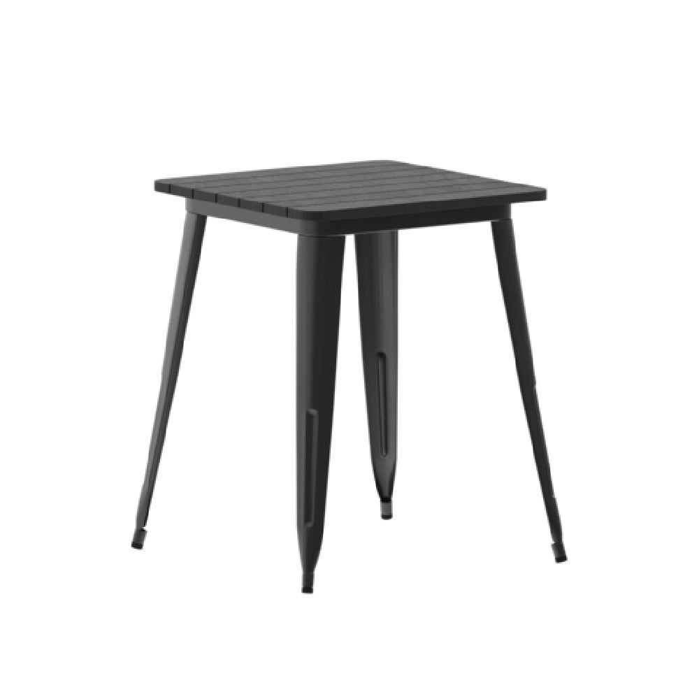 Flash Furniture JJ-T14619-60-BKBK-GG Declan Dining Table 23-1/2"W X 23-1/2"D X 30"H Square Table