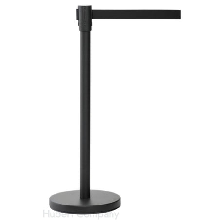 Hubert 49970 - Stanchion, Includes: (1) 39-1/2"H Post, (1) 14" Dia. Flat Heavy-weight Base With Protective Rubber Floor Guards & (1) 5' Black Belt