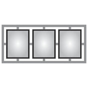 Hubert 90194 - Menu Board, 3-pocket, Wall-mount