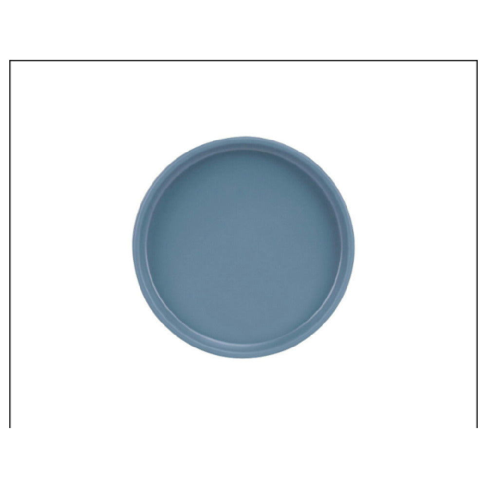 Cal Mil 22026-6-111 Stone Blue Low Rim Plate 6" Dia X 1" H Dishwasher Safe