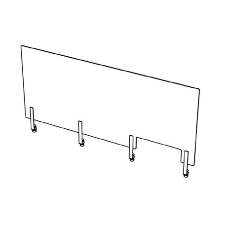 Bauscher Hepp VE-66053 - Venta®Sneeze Guard, Vertical Protection Shield With Aperture (dimension: 400 X 120 Mm) (sneeze Guard) Made Of Acrylic Glass (transparent)