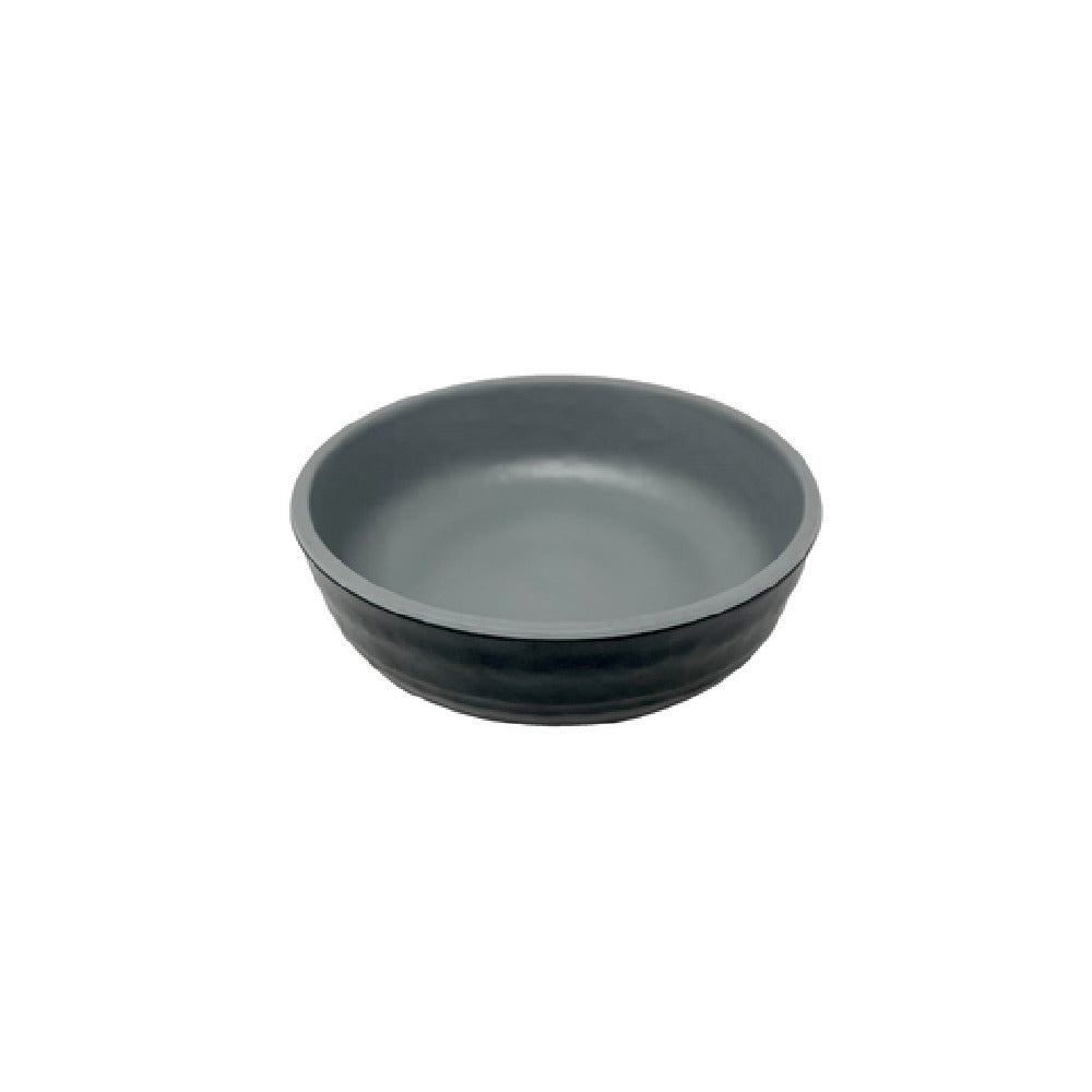 GET Enterprises RR-5-GRM/BKM Roca Shallow Side Dish/Monkey Dish 4 Oz. (5 Oz Rim Full) Melamine