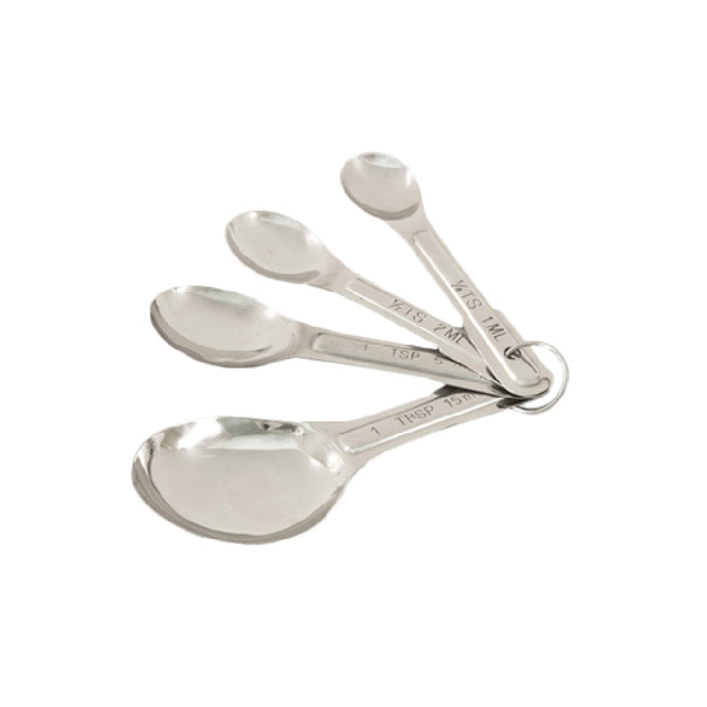 Crestware MEASP Measuring Spoon Set 1/41/21 Teaspoon & 1 Tablespoon Stainless Steel