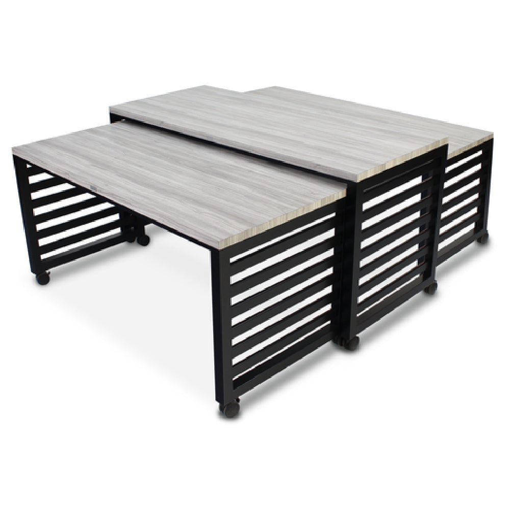 Forbes Industries 7431 Fiji Series Nesting Tables (Essentials) (3) Tables: (1) Large Rectangular Table (72"W X 30"D X 36"H)