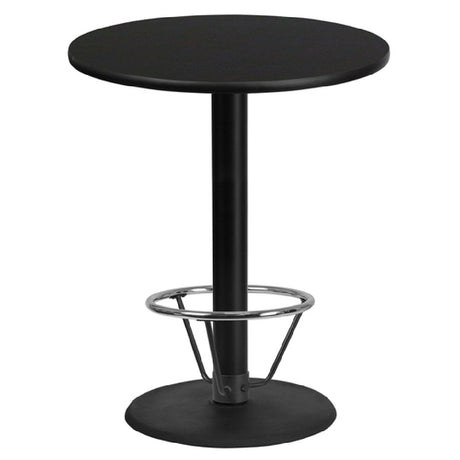 Flash Furniture XU-RD-36-BLKTB-TR24B-4CFR-GG Table 36" Dia. X 43-1/8"H Bar Height