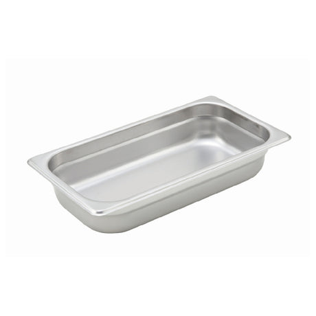 Winco SPJH-302 Steam Table Pan 1/3 Size 6-7/8" X 12-3/4" X 2-1/2" Deep