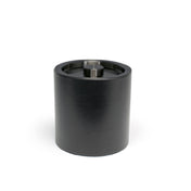 FOH RIB025BKL21 3.5qt Round London Ice Bucket Black With Brushed Stainless Lid