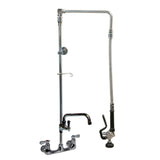 BK Resources BKF-SMSAPR-WB-AF14-G - Optiflow Swing Arm Pre-Rinse Assembly, 8" O.C Splash Mount
