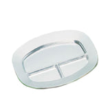 Bon Chef 2016PLATINUMGRA - Divided Platter, 9-3/4" X 12-3/4", Aluminum With Ceramic-look Coating