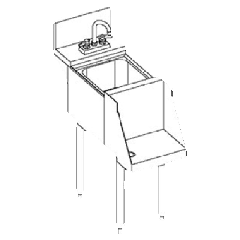 Perlick TSD18BLW TSD Series Blender Station 18" Dump Sink (10" X 14" X 9-1/4")