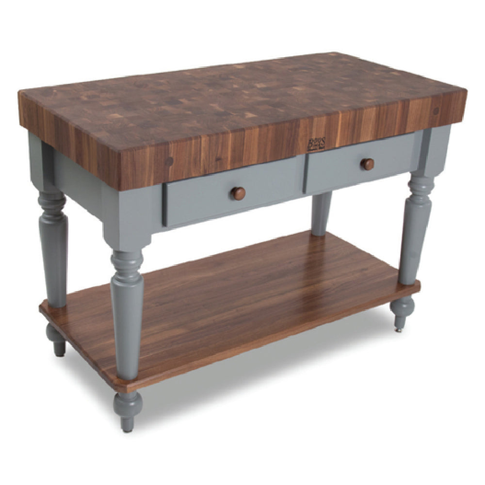 John Boos WAL-CUCR04-SHF American Heritage Rustica Butcher Block 30"W X 24"D X 34-1/2"H Overall Size