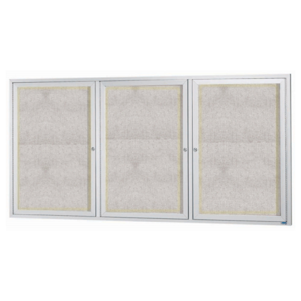 Aarco ODCC4896-3RI Aluminum Bulletin Board 96"W X 48"H Enclosed