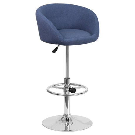 Flash Furniture CH-TC3-1066L-BLFAB-GG Swivel Bar Stool Adjustable Height Contemporary Style