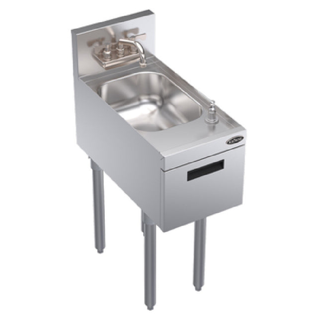 Krowne KR24-12ST Royal Series Underbar Hand Sink Unit Free Standing 12"W X 24"D X 36-1/2"H.O.A. (to Match Speedrail Depth)