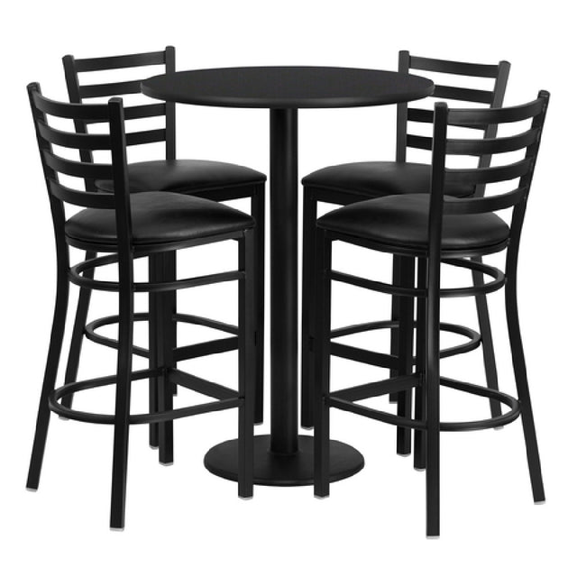 Flash Furniture RSRB1021-GG Table And Bar Stool Set Includes (1) 30" Dia. X 42"H Table