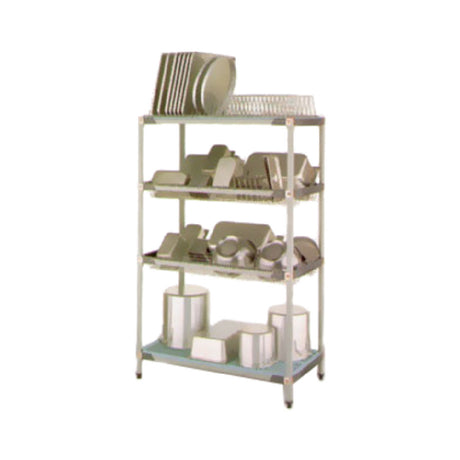 Metro PR48X3 MetroMax® I Stationary Drying Rack Unit 48"W X 24"D X 74" 4-tier