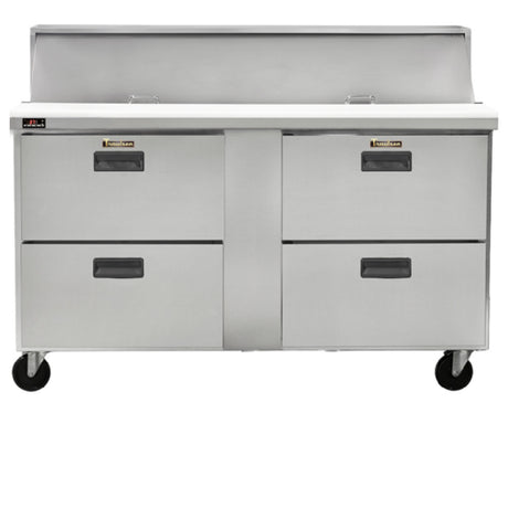 Traulsen CLPT-6016-DW - Dealer's Choice CLPT Series Compact Prep Table, Four Fully Removable Drawers