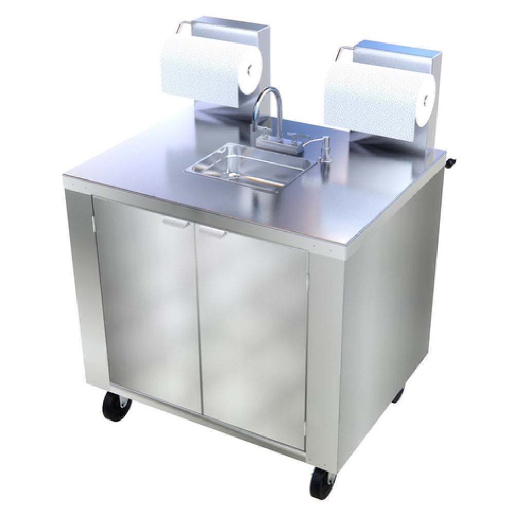 Dinex DXPL050114457A Mobile Handwashing Station Self-contained 36"W X 28"D X 47"H