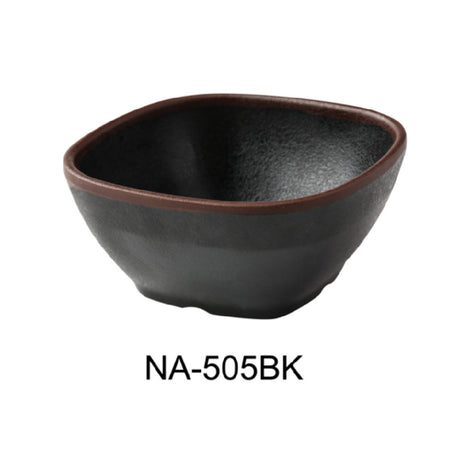 Yanco NA-505BK Nature Art Miso Soup Bowl 4-1/2"W X 4-1/2"D X 2"H 10 Oz