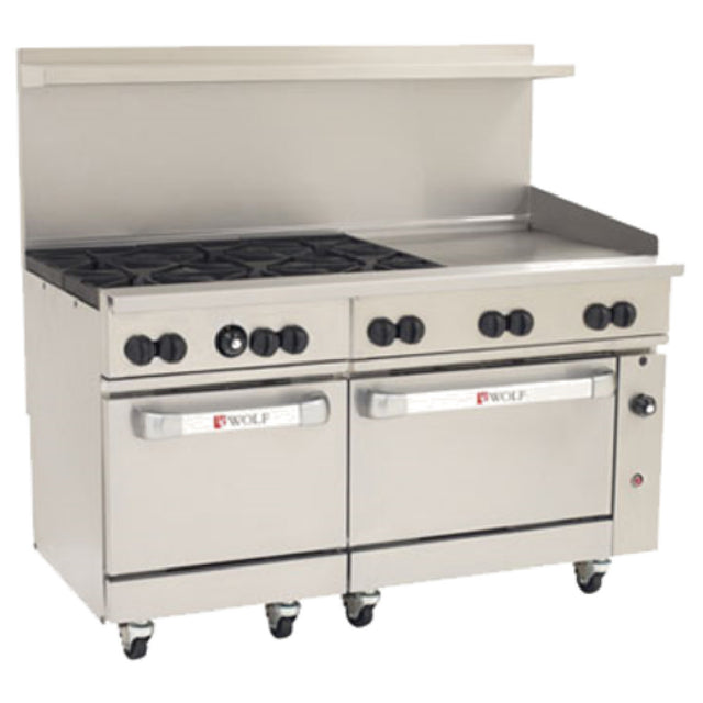 Wolf C60SS-6B24GT_LP Challenger XL™ Restaurant Range 60" Gas