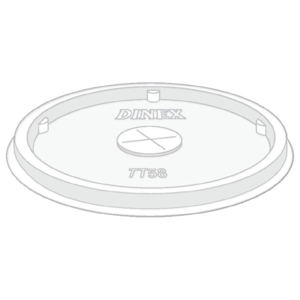 Dinex DXTT58 Disposable Lid With Straw Slot 2-5/8" Dia.