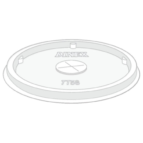 Dinex DXTT58 Disposable Lid With Straw Slot 2-5/8" Dia.